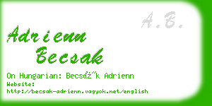 adrienn becsak business card